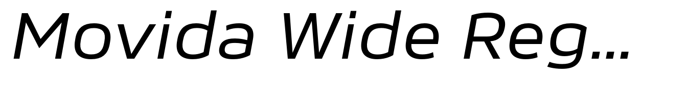 Movida Wide Regular Italic